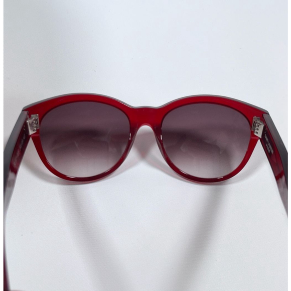 Saint Laurent Paris Burgundy Red Oval Sunglasses SL67 - Picture 8 of 8